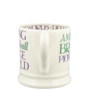 Emma Bridgewater Purple Toast Change Our World Half Pint Mug